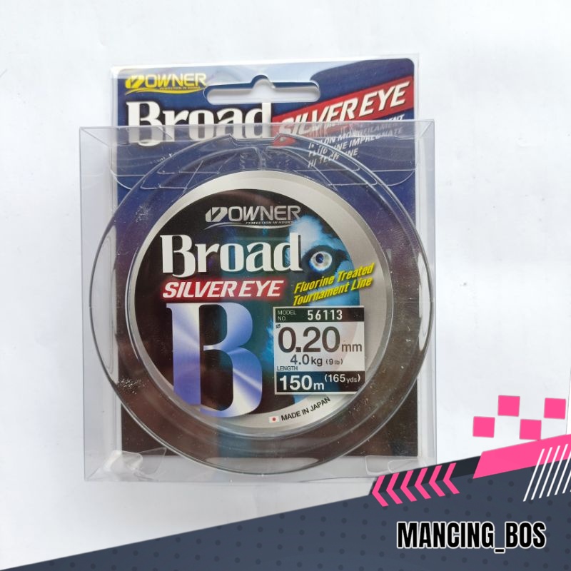 Senar owner broad 150 meter silver eye/ senar owner warna putih