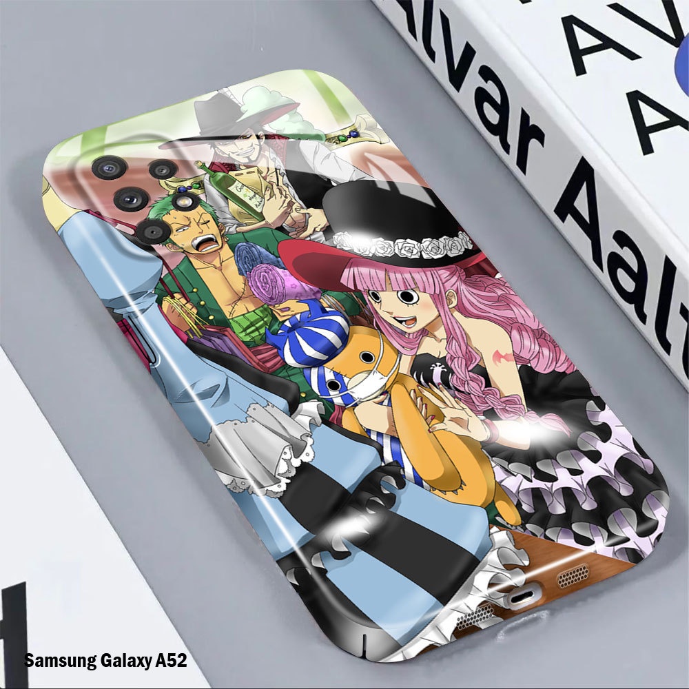Untuk Samsung Galaxy A52 A52S A12 5G A51 A71 A11 M12 M11 New Film Case Gloss Cartoon (One Piece) Luf