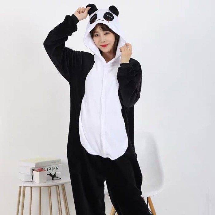 MS87 KOSTUM PANDA ONESIE PIYAMA COSPLAY BAJU TIDUR - S DEWASA