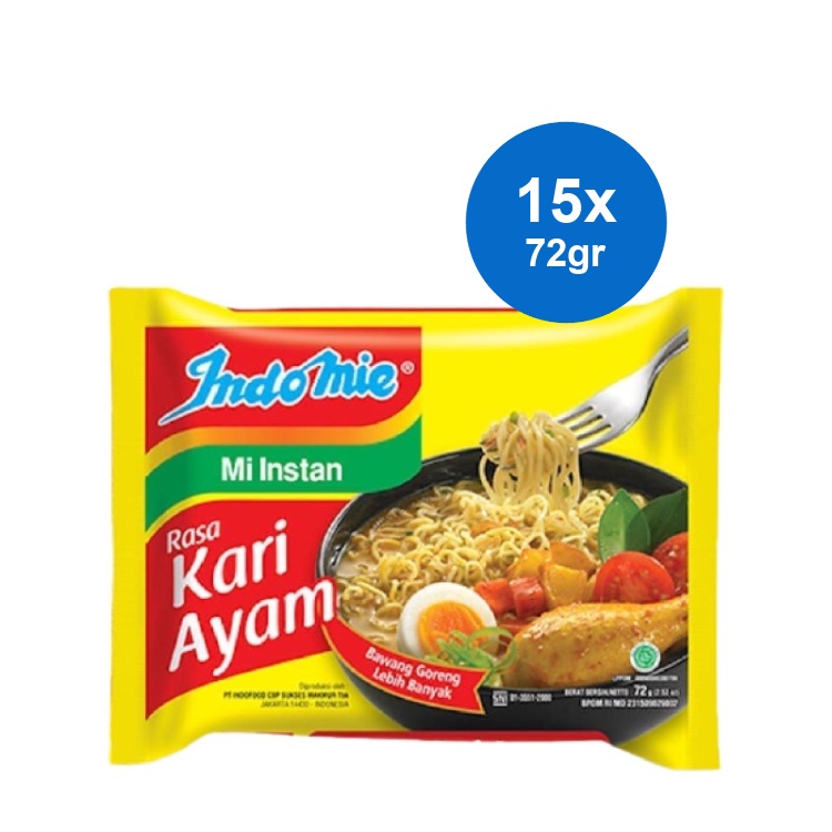 

Indomie Mie Instan Kari Ayam 15 x 72 gr