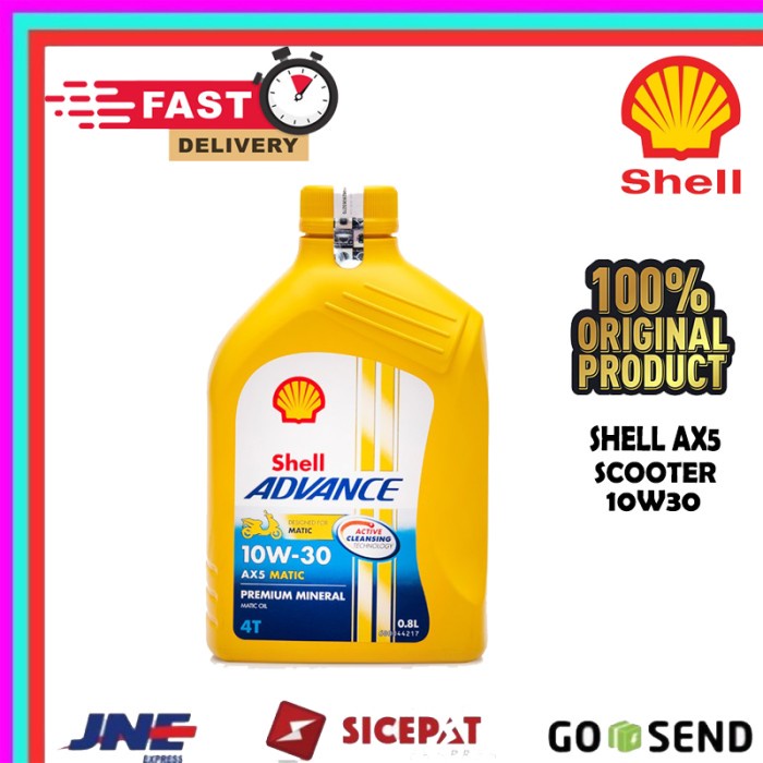 Shell AX5 Scooter Oli Mesin Motor Matic 800ml Pcx Beat Vario Scoopy - AX5 Matic
