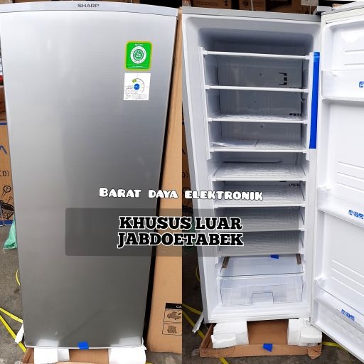 Freezer Es Batu SHARP Freezer 8 Rak FJM195NSS Upright Freezer Es Batu KHUSUS LUAR JABODETABEK