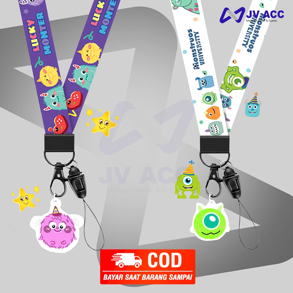 NVN-TL06 TALI HP STRAP GANTUNGAN LEHER HANDPHONE KARAKTER LUCU AKRILIK