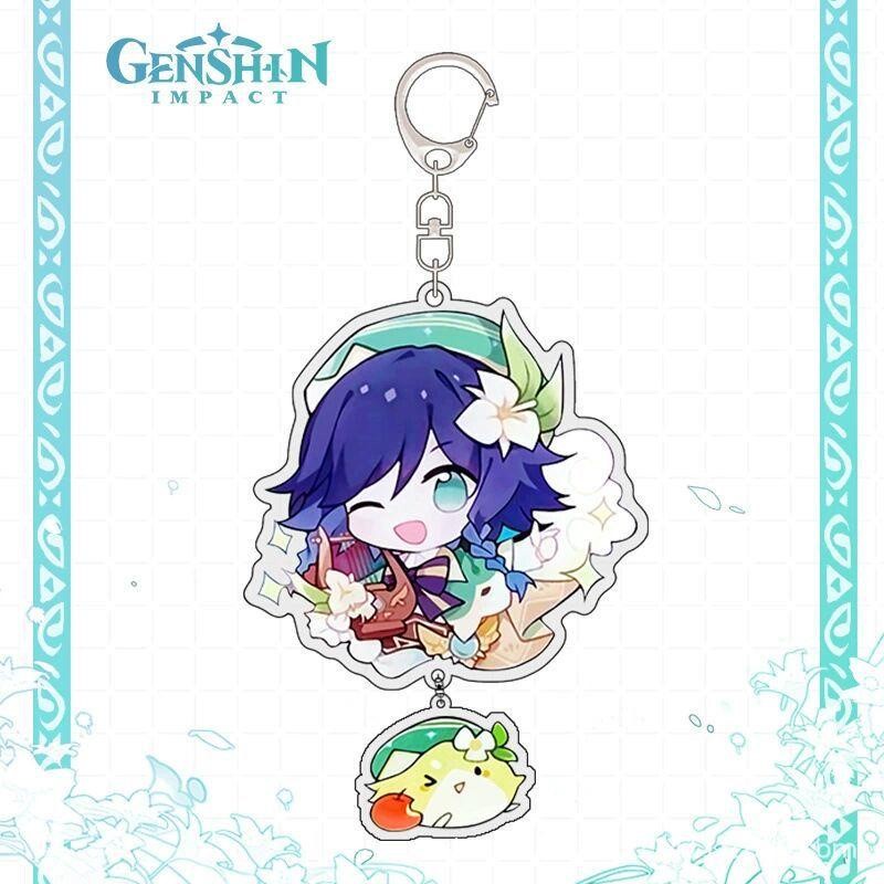 Keychain Akrilik Venti Pet Genshin Impact Gantungan Kunci