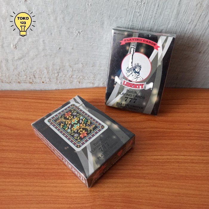 Kartu Remi Liberty Batik Playing Cards 777 Lapis Plastik Coated Poker