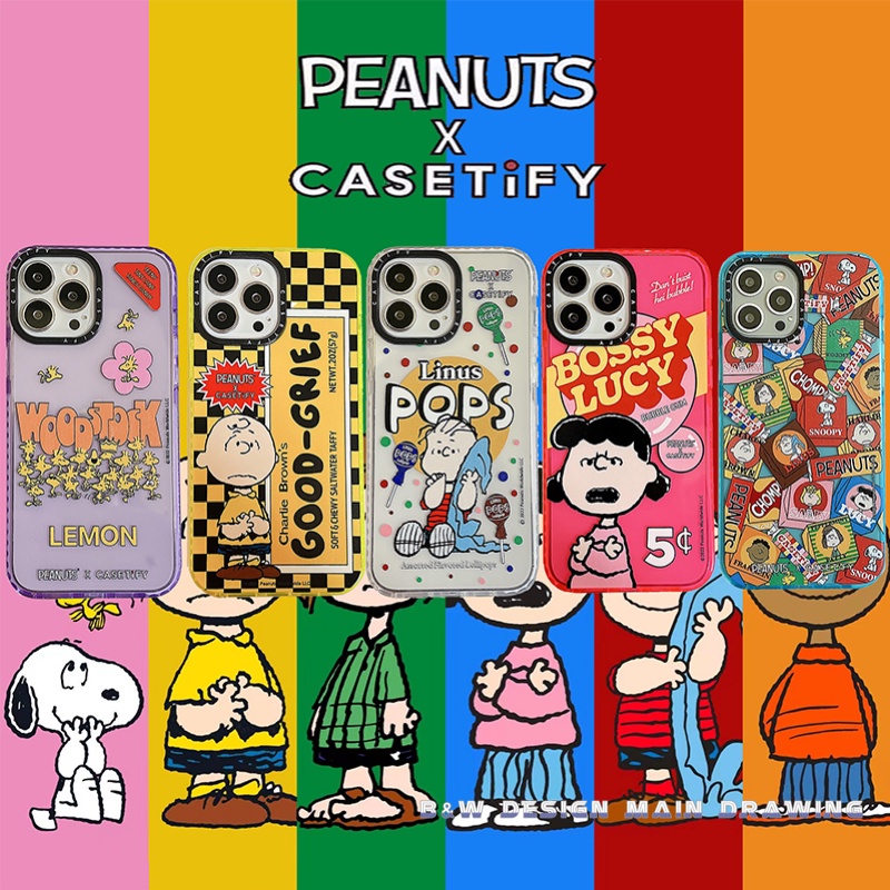 Cute Peanuts Casetify Snoopy Phone Case For iPhone  15 14 13 12 11 Pro XS Max X XR 7 i8 Plus Case Sh