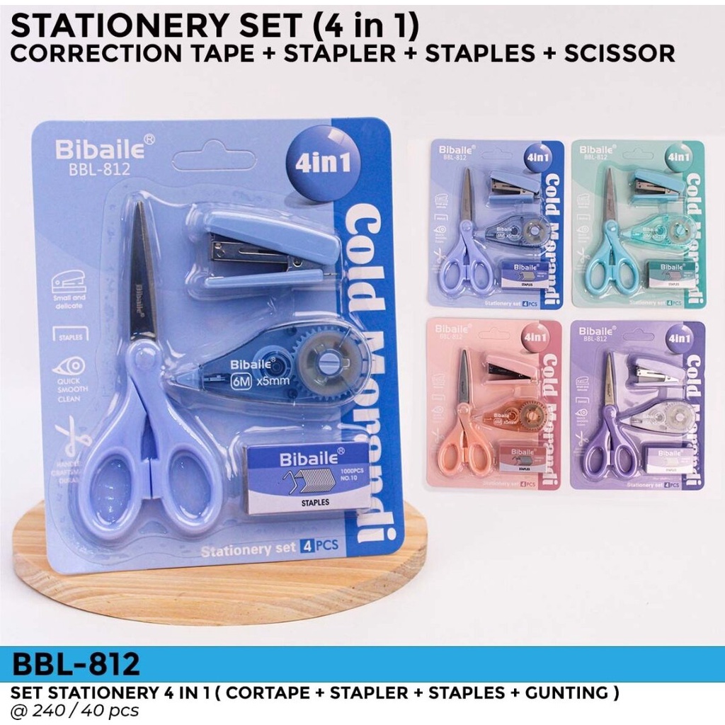 

Stationery Set 4 in 1 (BBL-812) 1 Set