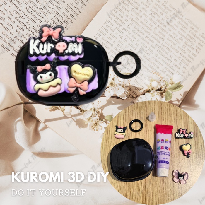 Case untuk Baseus WM 02+ WM02+ 02 Plus Character Bluetooth Wireless - Kuromi 3D DIY
