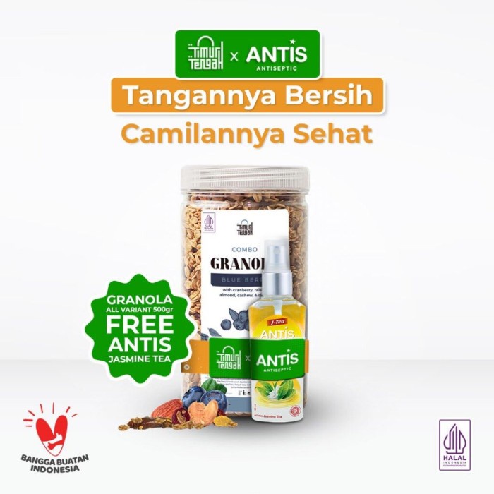 

✨PROMO✨ -Granola Berry Timur Tengah 500gr Sereal Makanan Sehat