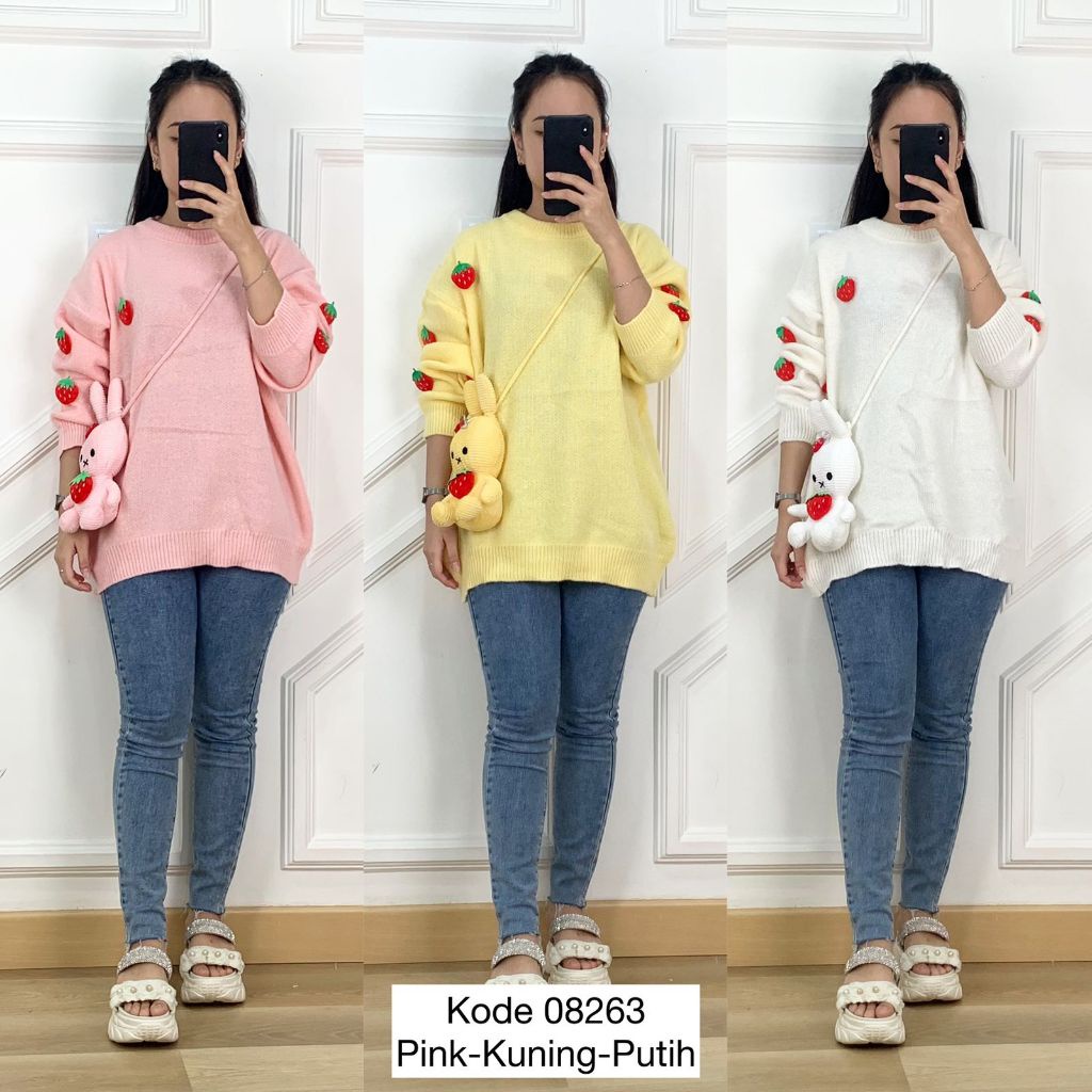 Switer Rajut Oversize Wanita I Sweater Rajut Lucu I Sweater Rajut Cute I Sweater Boneka