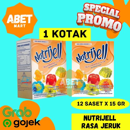 

NutriJell Jeruk 15 Gr 1 Box 12 Pcs - Saset Pak Orange Puding 15gr Agar