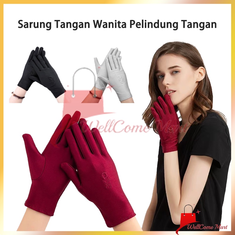 Sarung Tangan Wanita Muslimah 5 Jari / Sarung Tangan Wanita Pelindung Tangan