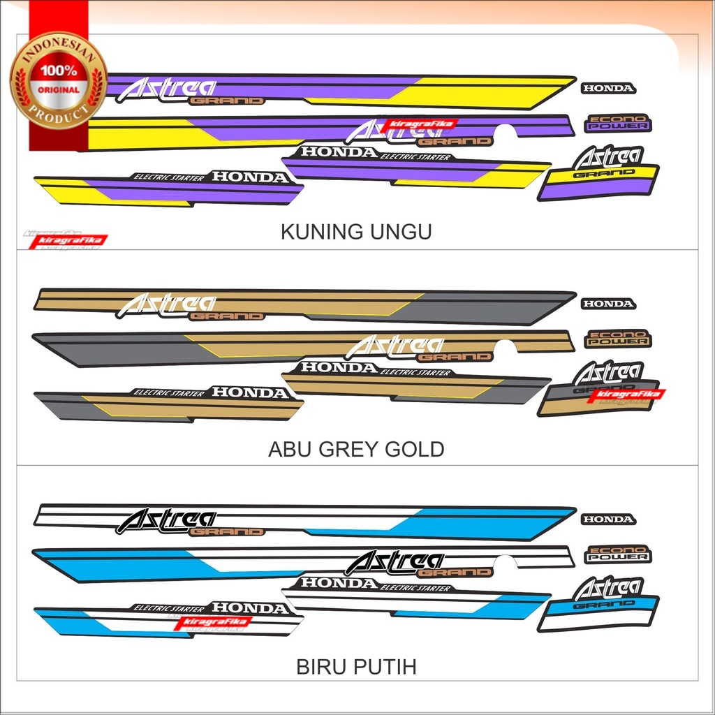 Striping Astrea Grand Variasi | Stiker Astrea Grand | Motif Klasik Original