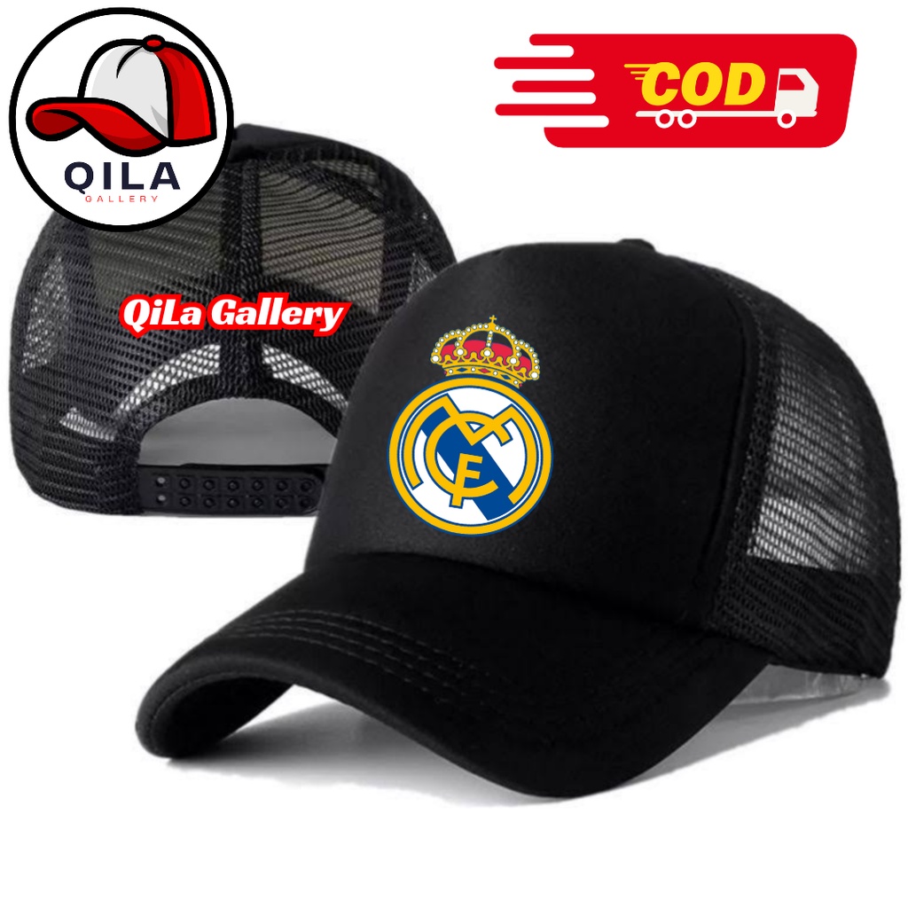 QiLa Gallery Topi Trucker REAL MADRID - Topi Distro REAL MADRID Logo - Topi REAL MADRID Premium - To