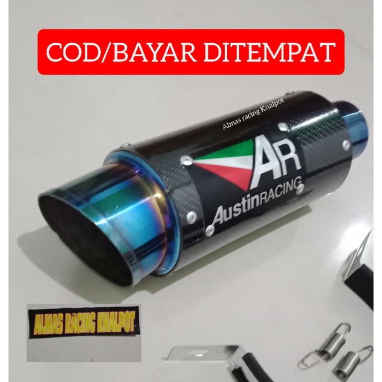 Murah Slincer Austin Biru Karbon Knalpot Austin Racing Silincer Austin Racing Silencer Knalpot Austi