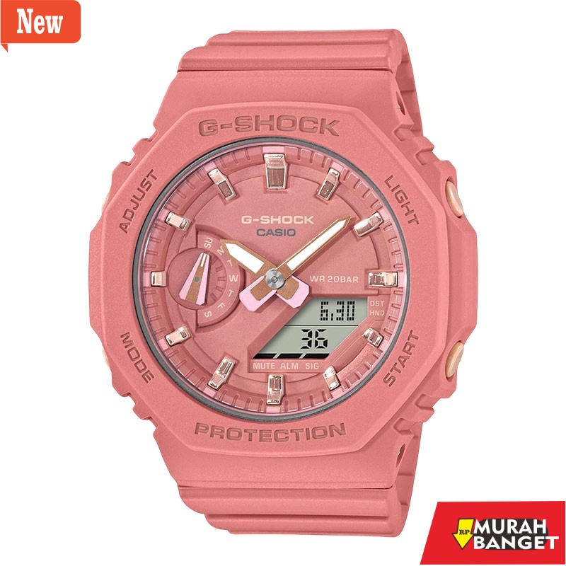 dijamin asli dan awet- Jam Tangan Wanita Casio G-Shock GMA-S2100-4A2DR Mini CasiOak Ladies Pink Digi