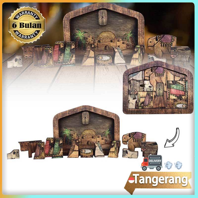 Wooden Puzzles Jesus Nativity Puzzle Puzzle Game Kids Desk Figurine