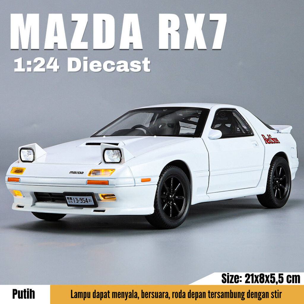 Diecast Mazda RX-7 RX7 FC Initial D Mobil Miniatur