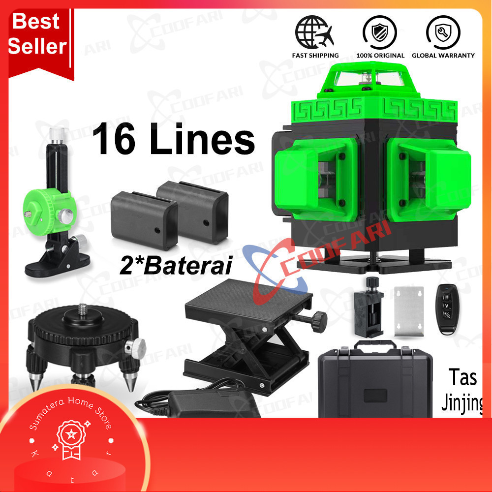 

dan Vertikal Cross Super Kuat Hijau Tingkat Laser