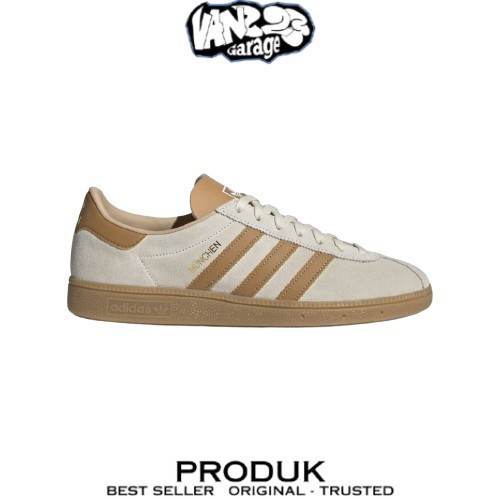 Sepatu Sneakers Adidas Munchen White Cream Mesa Gum 100% Original BNIB