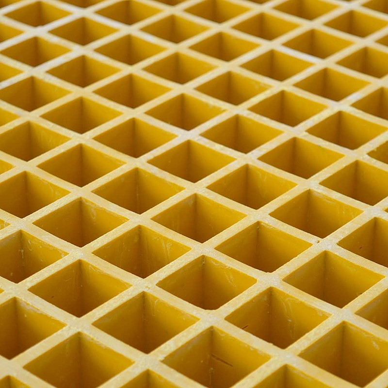 1 PC 2.6ftx2.6ft Yellow Floor Grating Fiberglass Car Wash 1.5" Thickness Grille FRP Grating Tree Gra