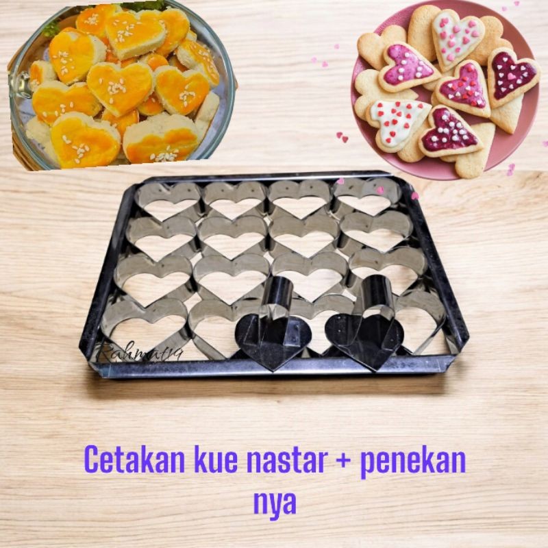 suncity pineapple cetakan kue kastengel 1set cetakan Nastar Taiwan keju bentuk love + penekanannya i
