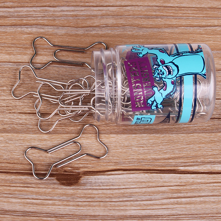 

Bone Stainless Steel Creative Clip Cartoon Dog Metal Clip Office Accessories Paper Clips Paperclips Metal Paper Clips Bookmark