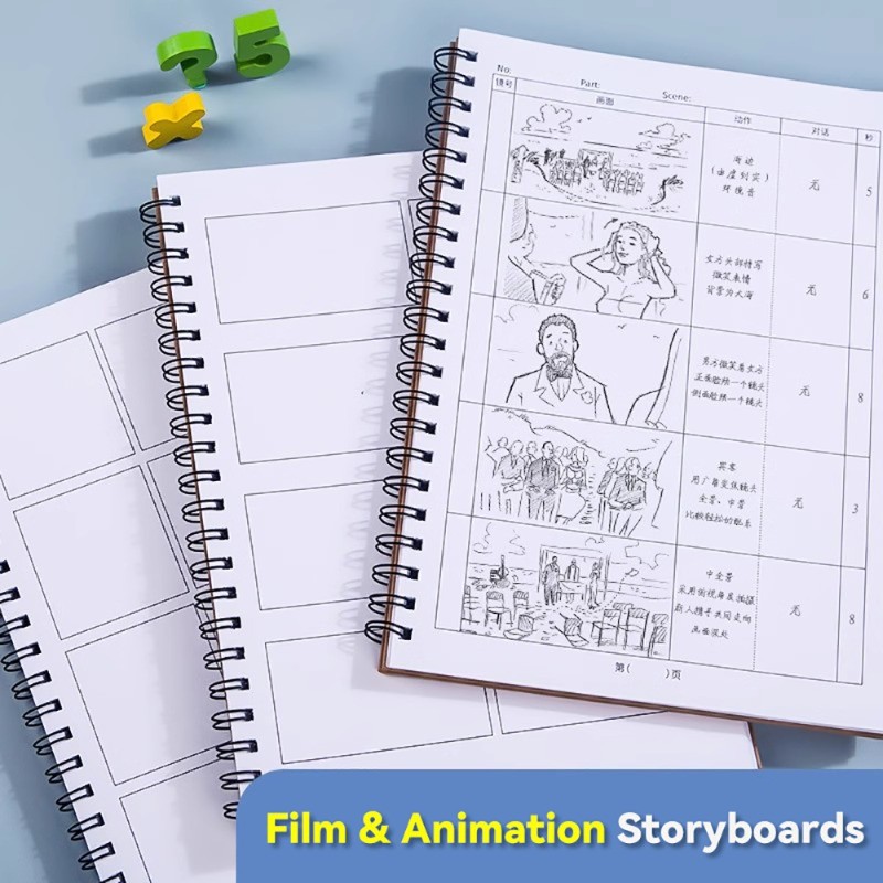 

A4 Blank Comic Book For Kids Create Your Own 50page Portable Grid Notepad Painting Frame Film Storybook Illustrators Sketchbook