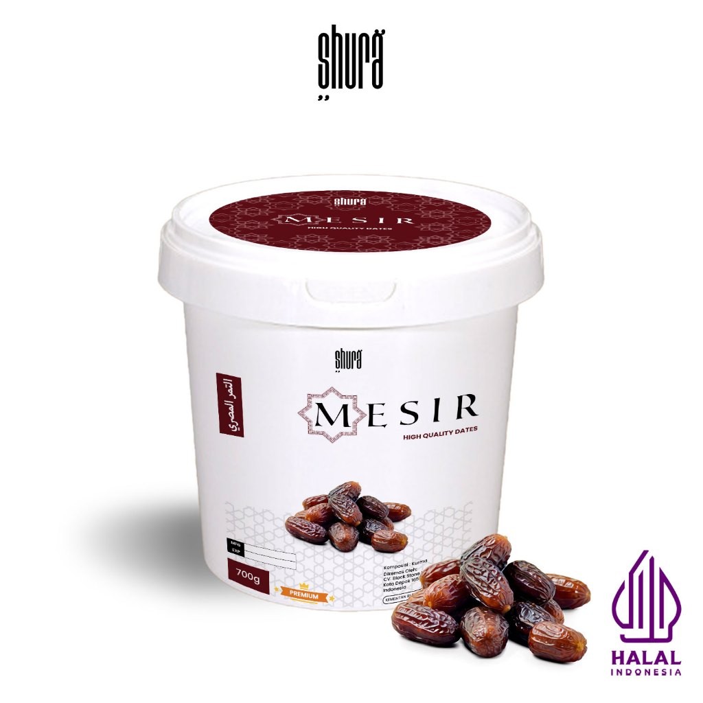 

Shura Kurma Mesir 700g Ember Egyptian Dates Premium Original High Quality