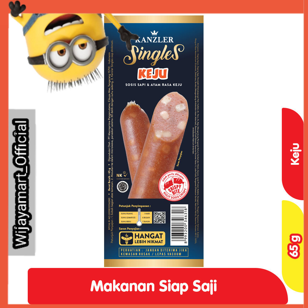 

Kanzler Singles Sosis Sapi & Ayam Keju 65 g