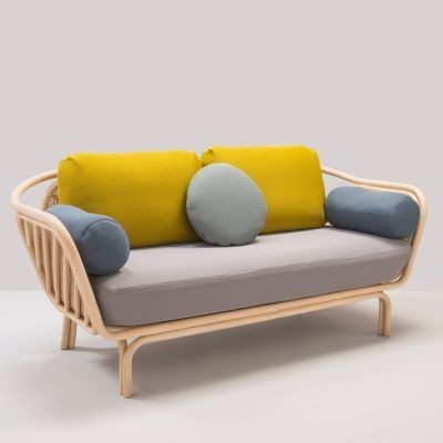 Sofa rotan model terbaru, sofa bench rotan desain terbaru
