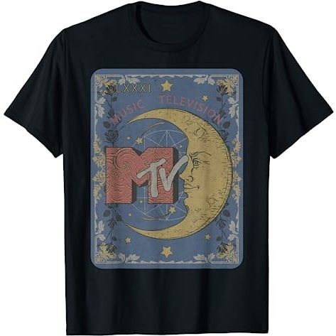 KAOS DISTRO MTV Music Television Crescent Moon Tarot Card T-Shirt
