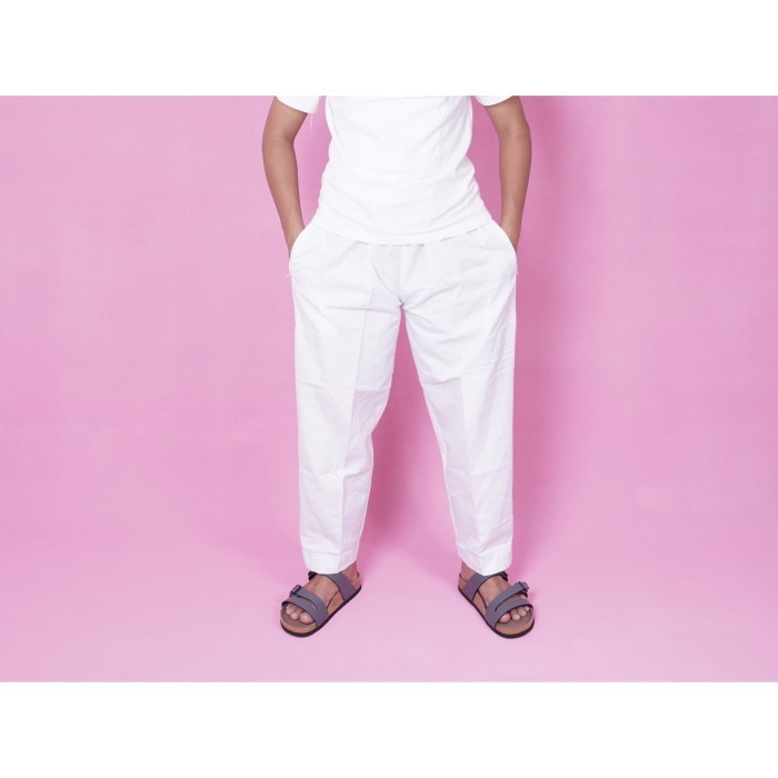 Celana Tomy Muslim Pria Muslimah Panjang Putih - M