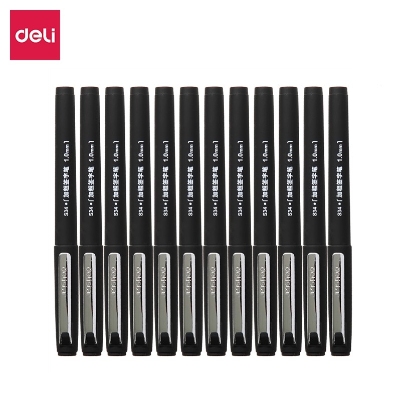 

Deli 1PC Gel Pen 1.0mm Black Ink With Cap Office Supplies Stationery S34