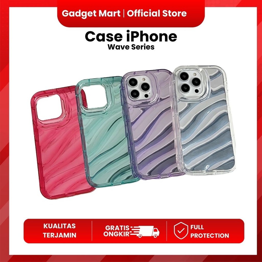 Case Iphone Apple iPhone 11 12 13 14 15 PRO / PROMAX Wave Hologram Series