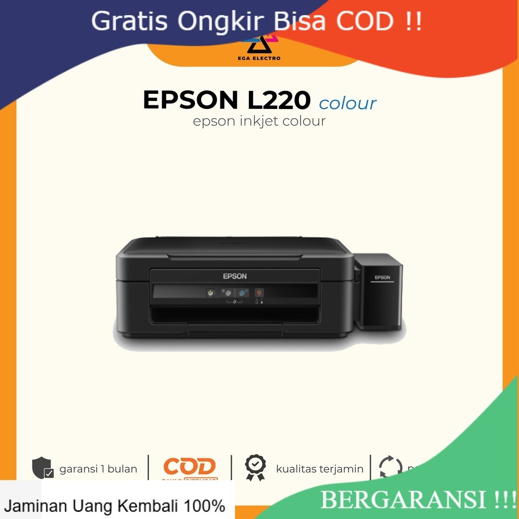 Printer Warna Epson L220 All In One + tinta baru Nozzle Full Bisa COD