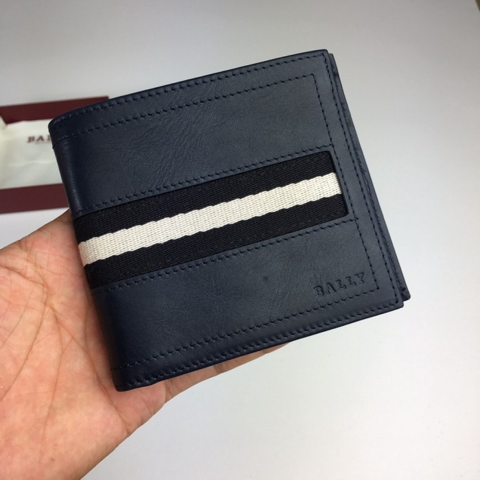 Bally Wallet Tollen Bifold Men Classic-(100% Authentic) - Navy