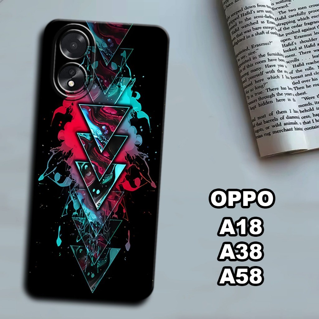 SKM20/ Softcase karet lentur untuk Oppo A18/Oppo a38/oppo a58 4g  / Motif Abstrak /case /kesing  /si