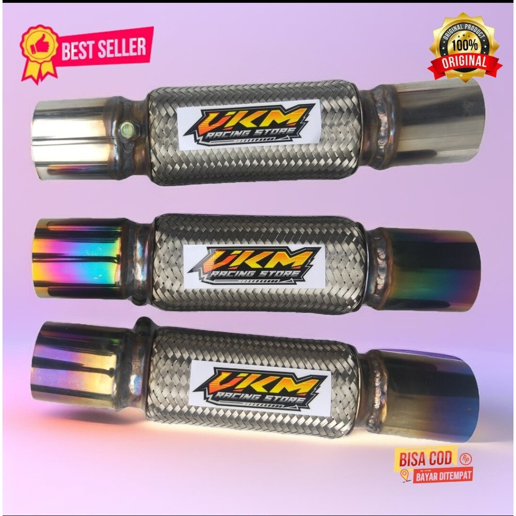 knalpot VKM Fleksibel Ngir pemasangan Las Universal untuk mobil diesel Cod bayar di tempat