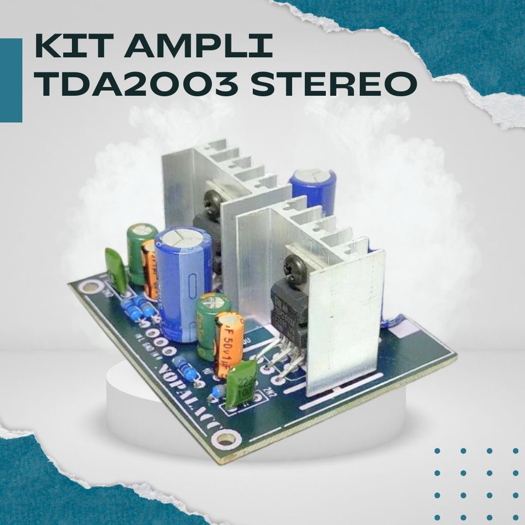 Kit Power Amplifier TDA 2003 Stereo – 2x10W Amplifier Modul TDA2003 untuk Audio System