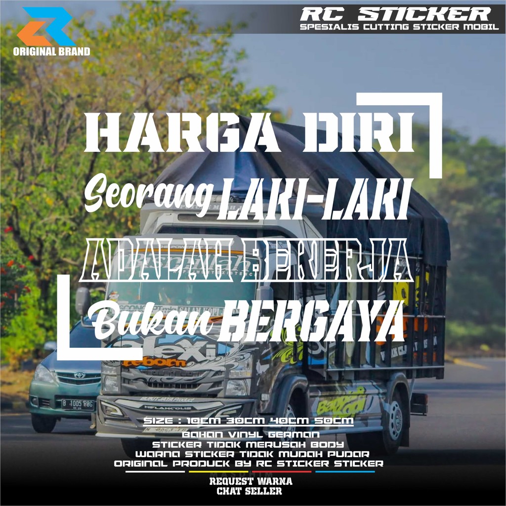 STIKER KATA-KATA-STICKER KAAC MOBIL-CUTTING STICKER KACA-CUTTING STICKER KATA KATA CANTER