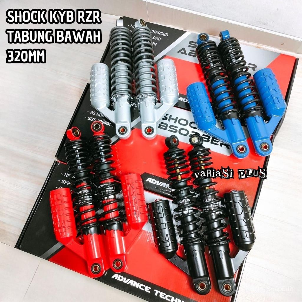 Shock Belakang KYB RZR 320mm Tabung Bawah Skok Kayaba Zephyr Import Detail Ori