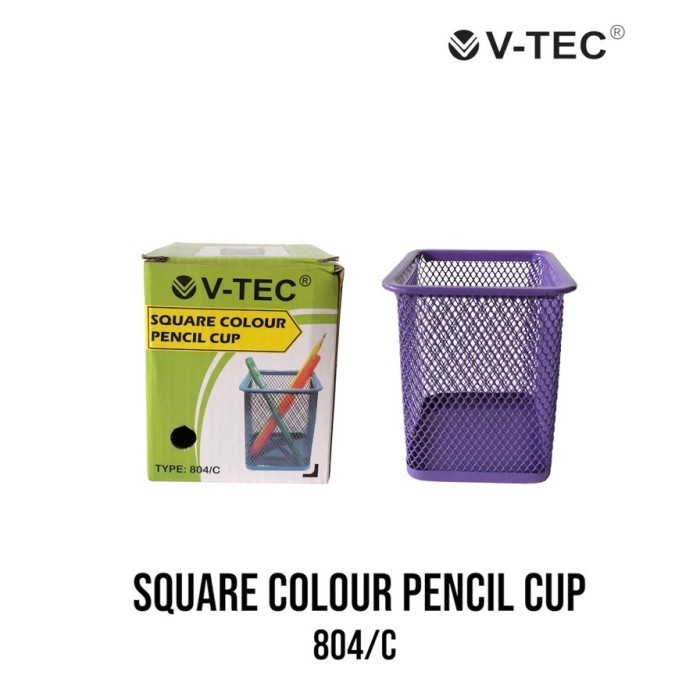 

Tempat Pensil Pulpen Pen stand V-TEC-804 Kotak Colour - BLACK