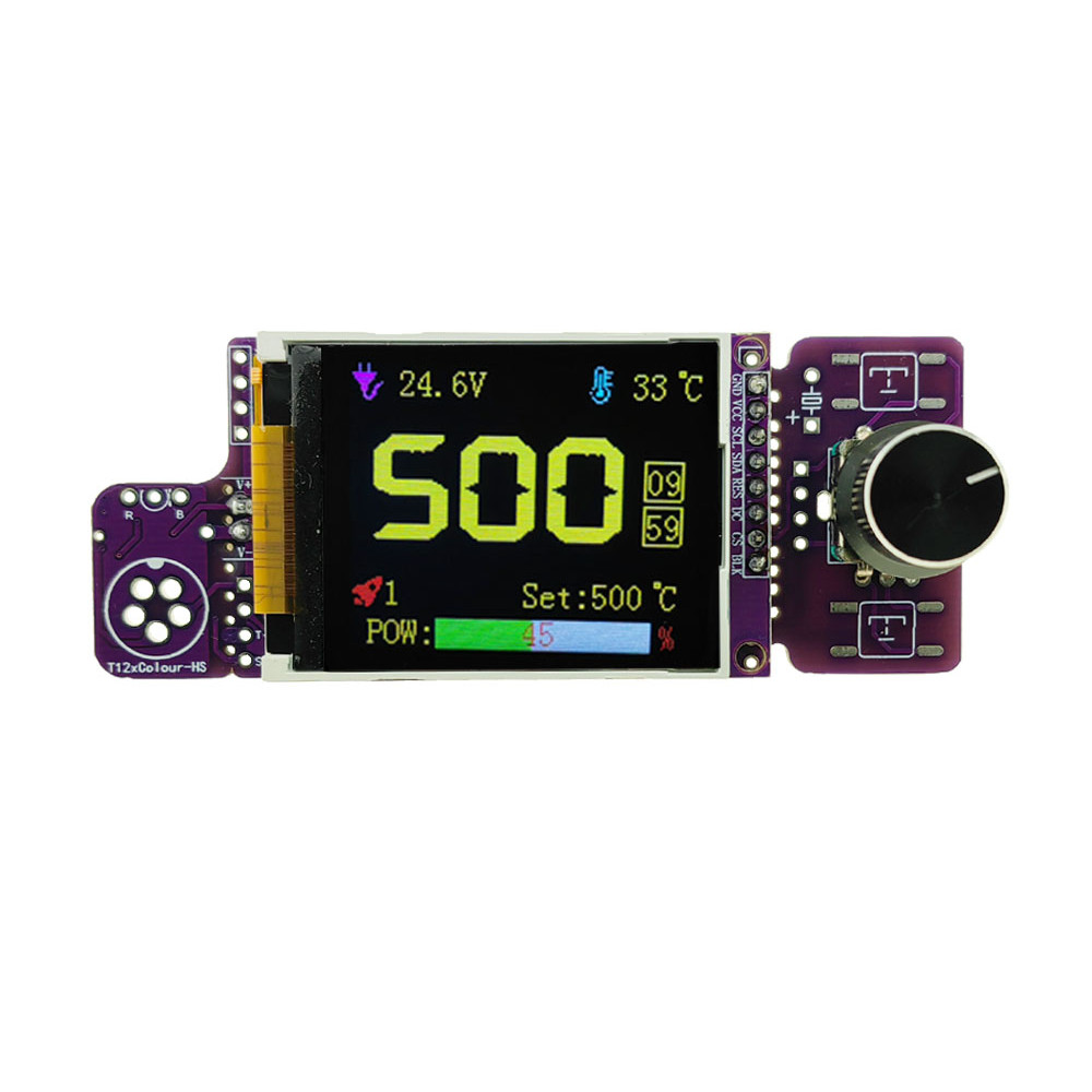 Ksger STC V2.3 Stasiun Solder T12 75W, Kontrol Digital dengan Layar TFT-LCD 1.8 Inci