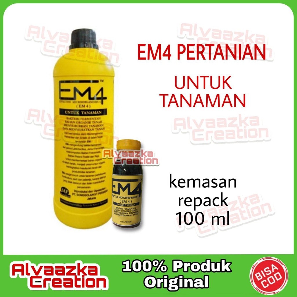 EM4 PERTANIAN - EM4 TANAMAN 100 ML- Pupuk organik fermentasi bahan pembuat kompos