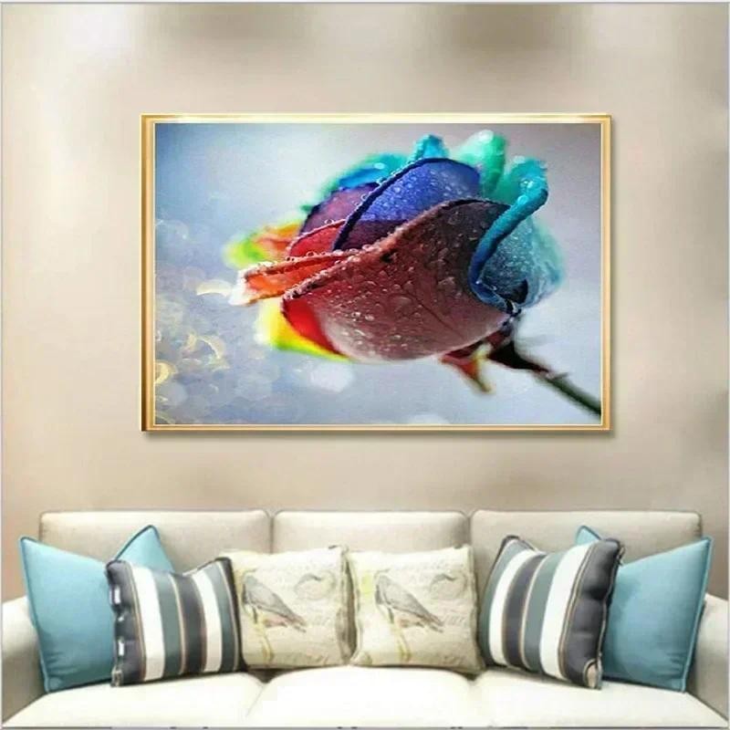 

00207-Tulip diy digital acrylic flower painting explosion hand-filled landscape painting