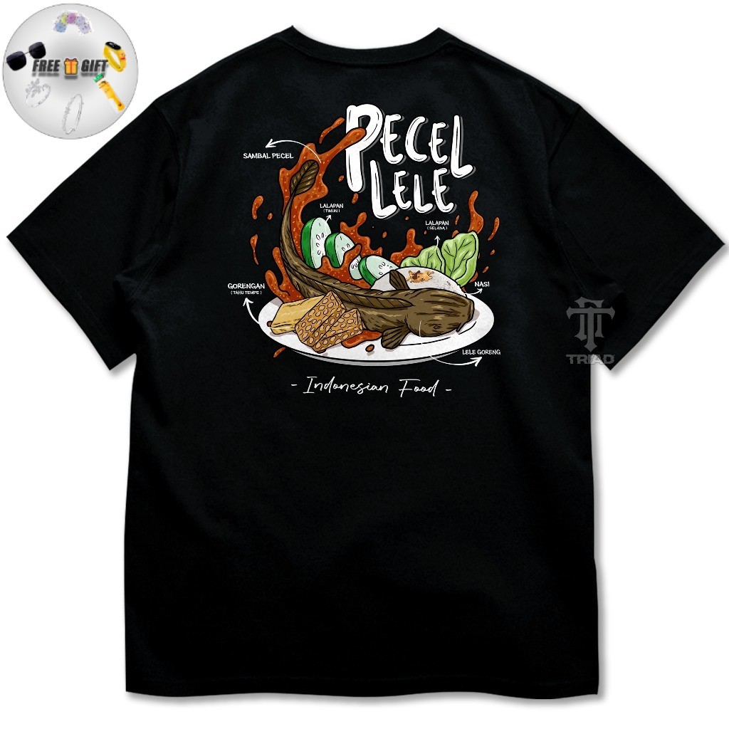 [ FREE GIFT ] Kaos SAMBEL PECEL LELE LALAPAN - Baju Parody Logo Brand Merk - T Shirt Nyaman - Unisex