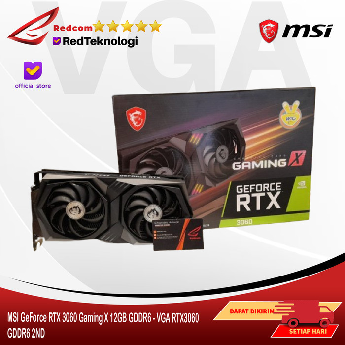 MSI GeForce RTX 3060 Gaming X 12GB GDDR6 - VGA RTX3060 GDDR6 2ND