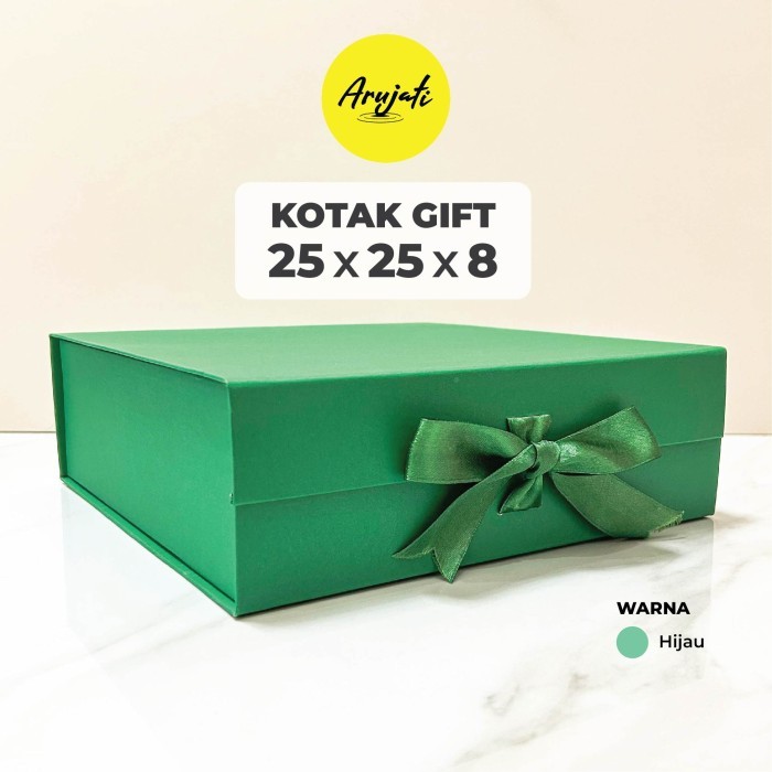 

PL Gift Box Hampers Premium / Magnetic folding Hard Box / Kotak Kado Lipat Magnet / Box Kue Kering Cookies / Souvenir Ulang Tahun - Hijau