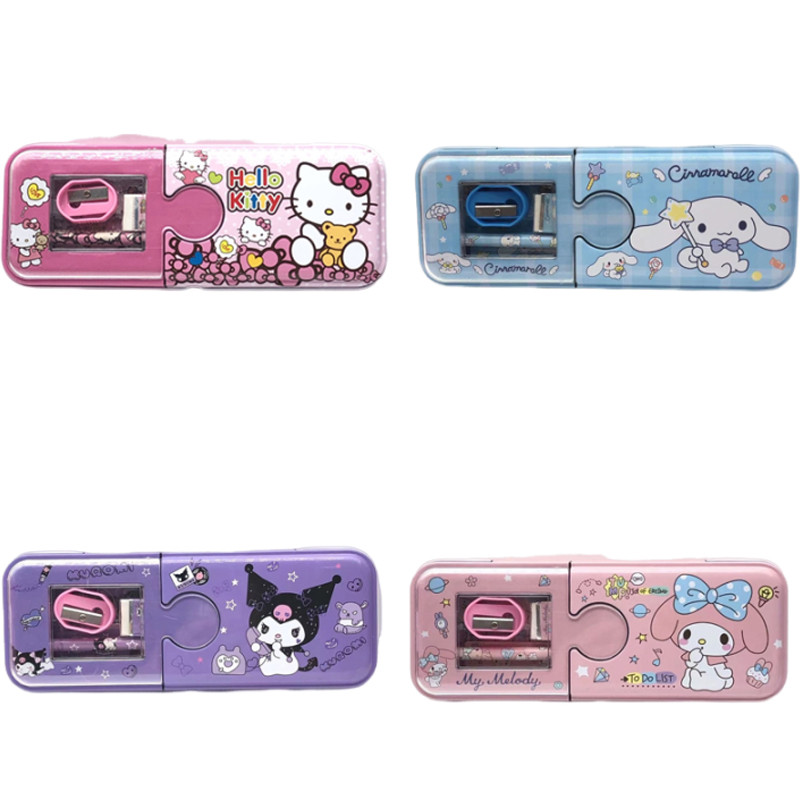 

Sanrio Stationery Case Cute Kuromi Multi Functional Student Stationery Box My Melody Large Capacity Pencil Case Gift